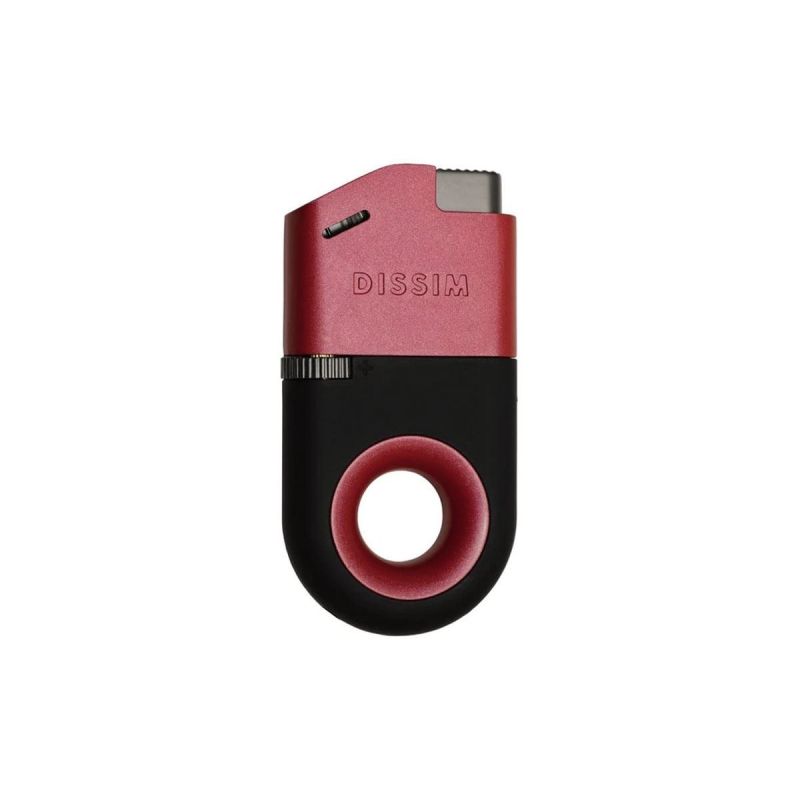 Dissim Briquet cigare Flamme Douce Inversée Couleur Rouge