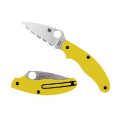 Spyderco UK Penknife Salt Yellow Serrated C94SYL