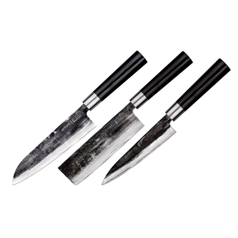 Set coltelli giapponesi Samura Super 5 ( Nakiri - Santoku - Filetto)
