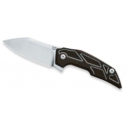 Coltello Fox Phoenix, coltello militare con manico in titanio marrone, Design Tashi Bharucha