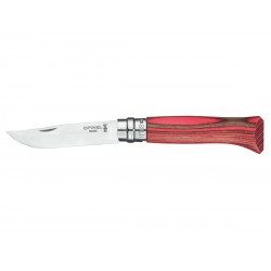Opinel Luxe Tradition N°08 Inox Bouleau Lamellaire Rouge